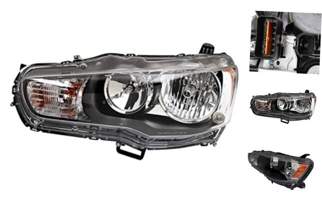 Left Driver Side Headlight Assembly Replacement for Mitsubishi Lancer 2009-2017