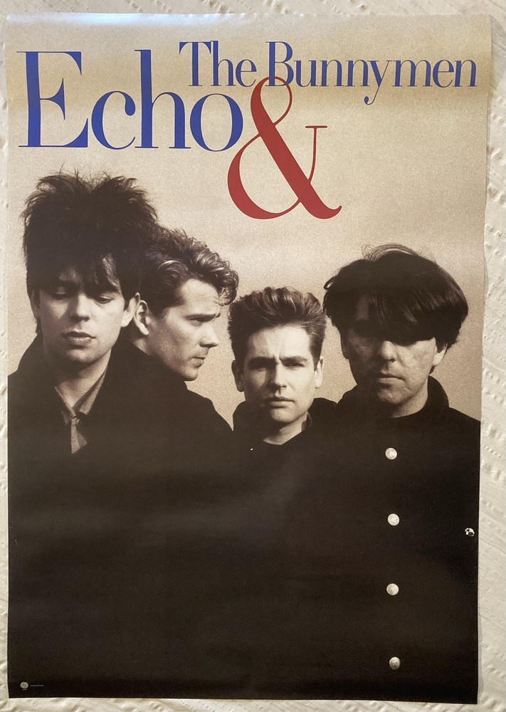 Echo And The Bunnymen 1987 Promo Poster Lips Like Sugar