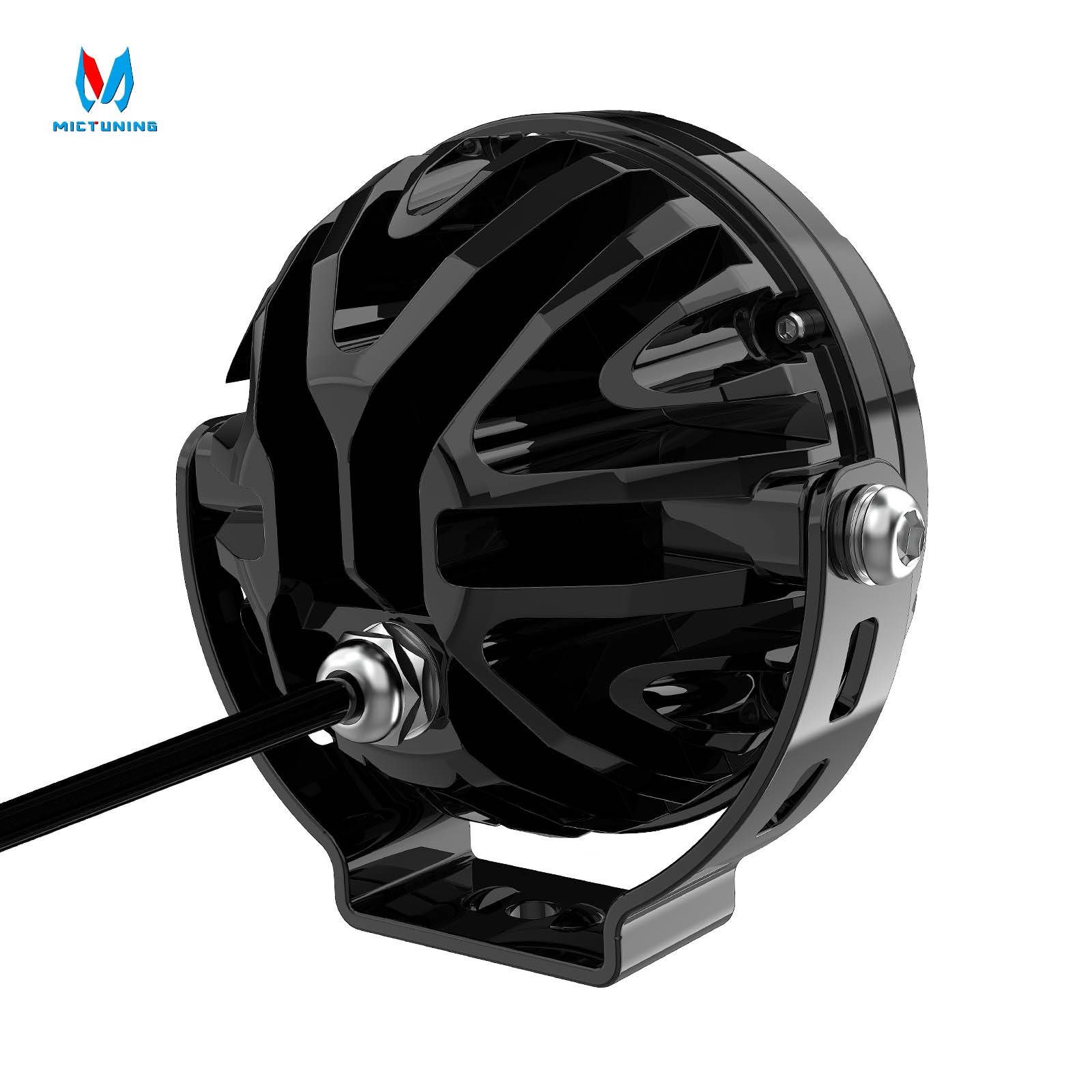 2x 4.5" Motorcycle Round LED Driving Work Light Pods Fog Spotlight w/Amber Cover