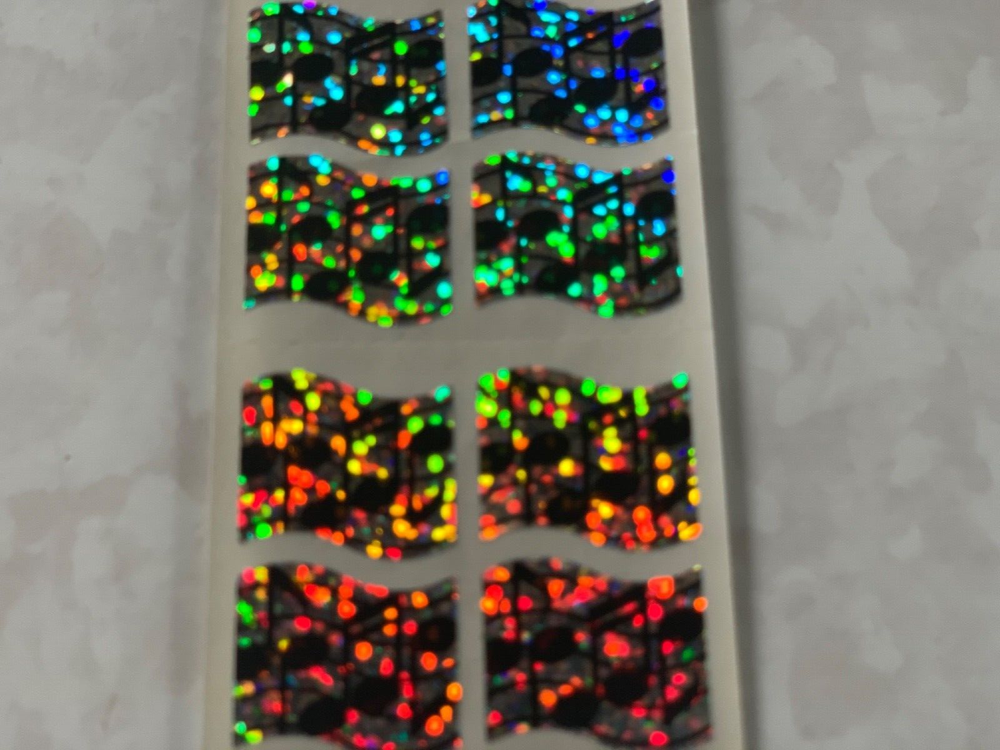 1 SQUARE HAMBLY STICKERS MUSICAL NOTES GLITTER MUSICAL NOTES 4PCS
