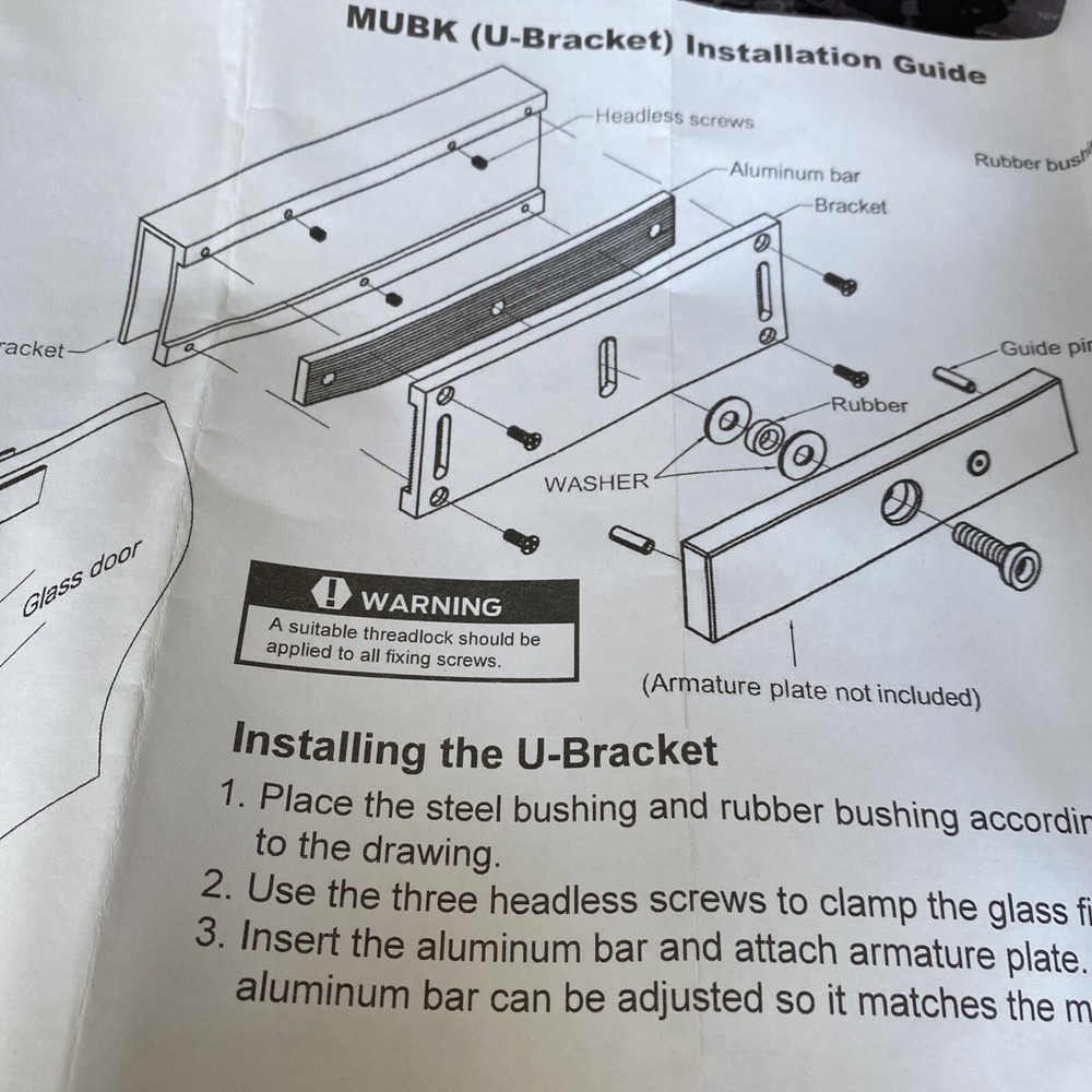 Locknetics MUBK U- mounting Bracket