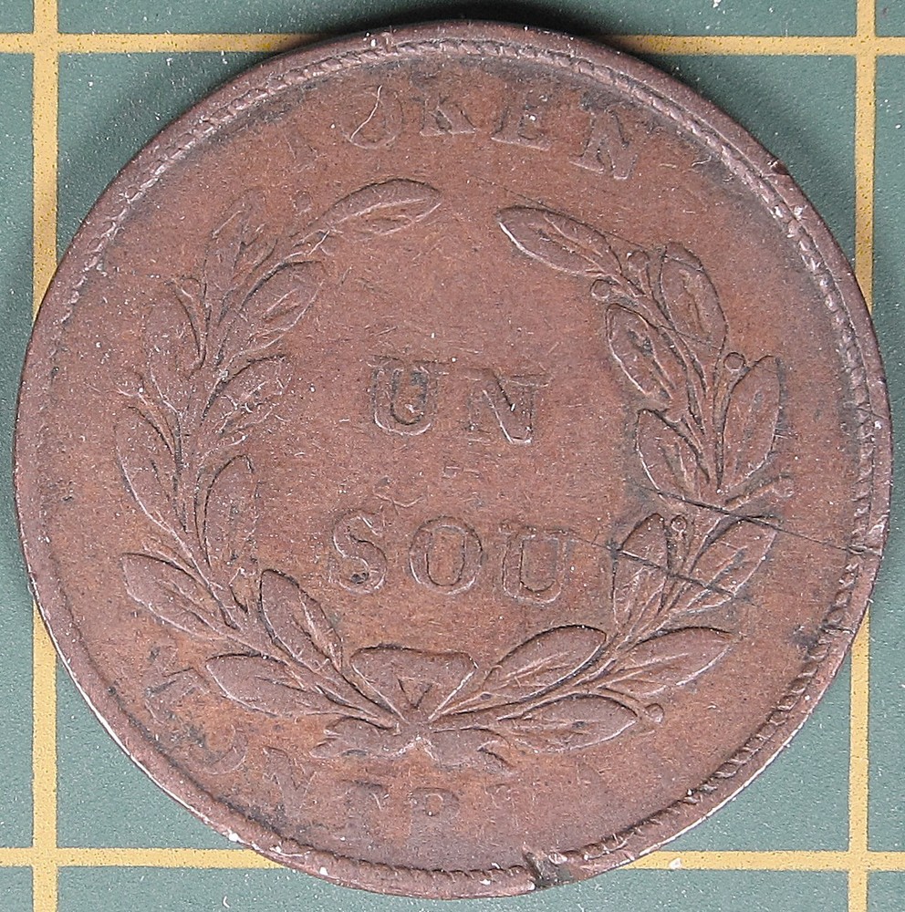 Lower Canada Un Sou Token LC-33C