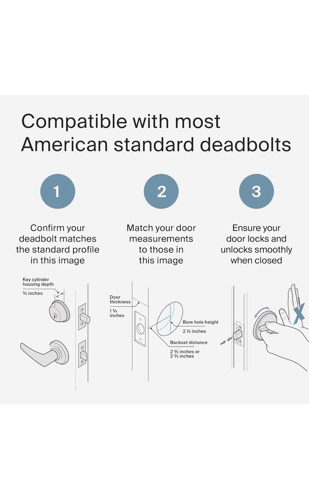 Level Bolt Smart Deadbolt Make Your Lock Smart & Keep Your Existing Hardware NEW