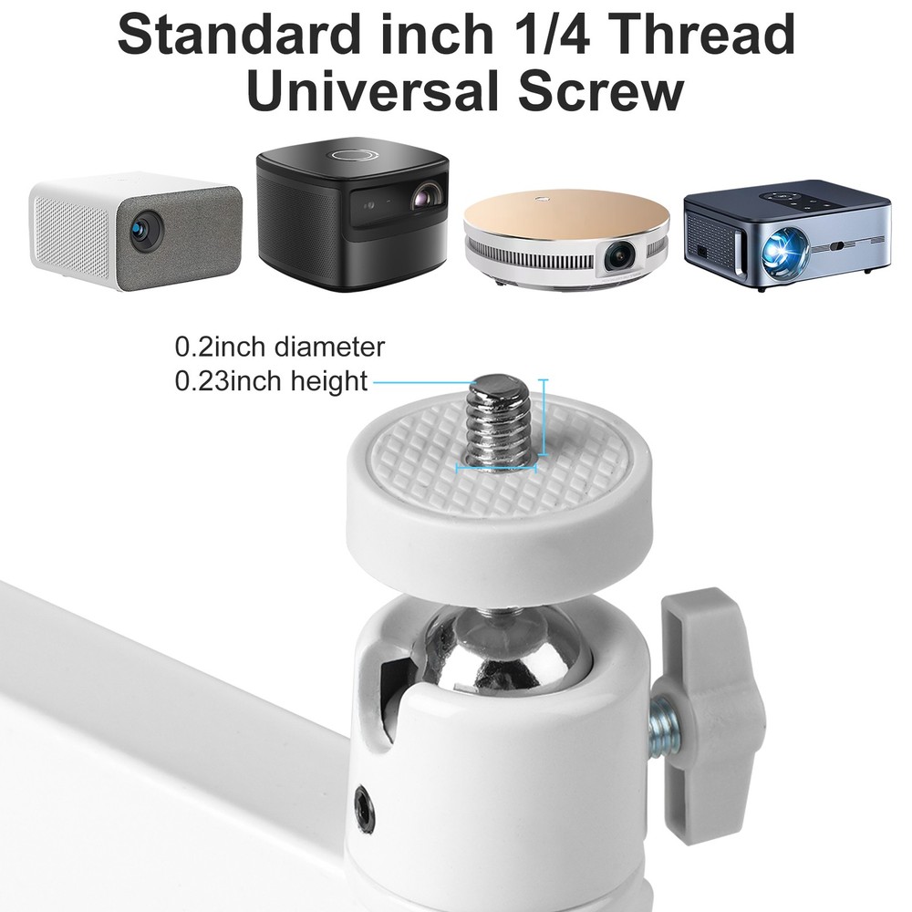 Universal Ceiling Wall Projector Mount 360° Adjustable Foldable Arm Bracket