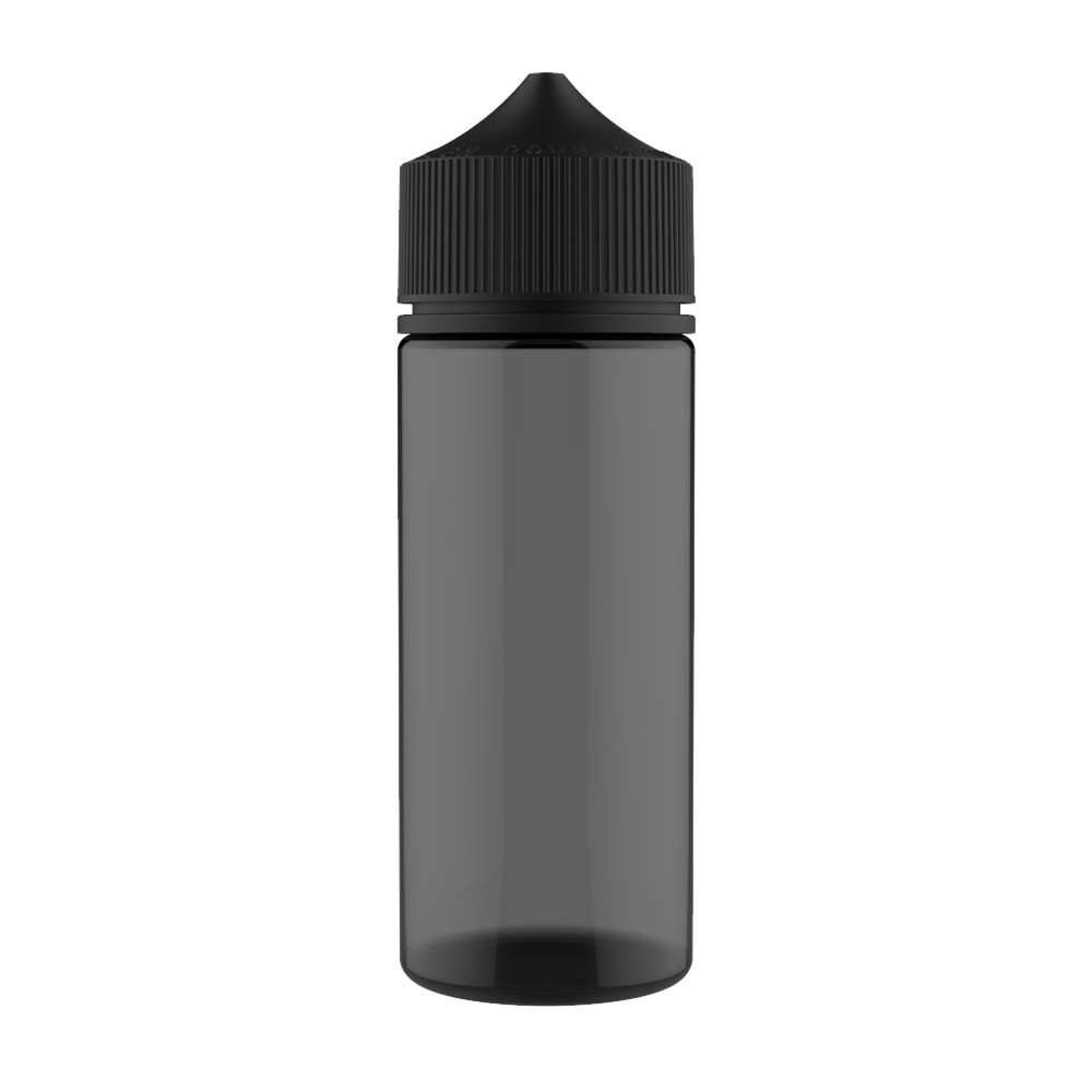 CHUBBY GORILLA 120ML V3 PET BOTTLES AUTHENTIC(5pack) TRANSLUCENT BLACK/BLACK CAP