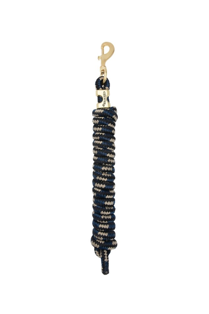 Weaver Leather, 10' Poly Lead Rope with Solid Brass 225 Snap Black & Tan