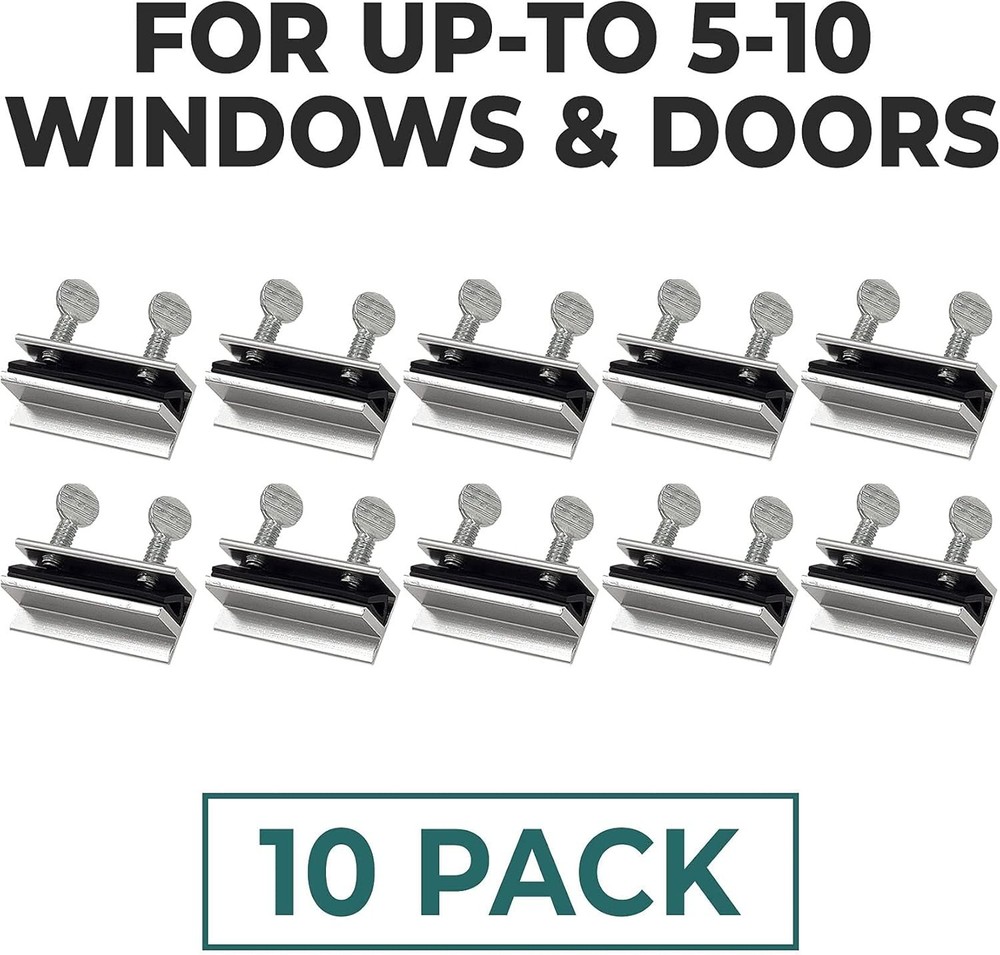 Window Locks, 10 Pack for Vertical and Horizontal Windows, Sliding Window Loc...