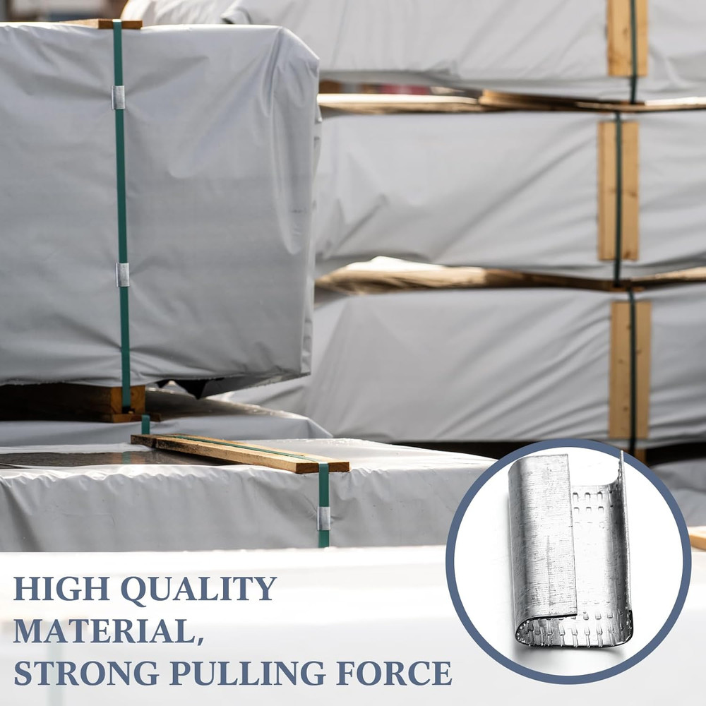 2000 Pcs Packaging Strapping Open Serrated Seals for 1/2" Strap Width Polyester