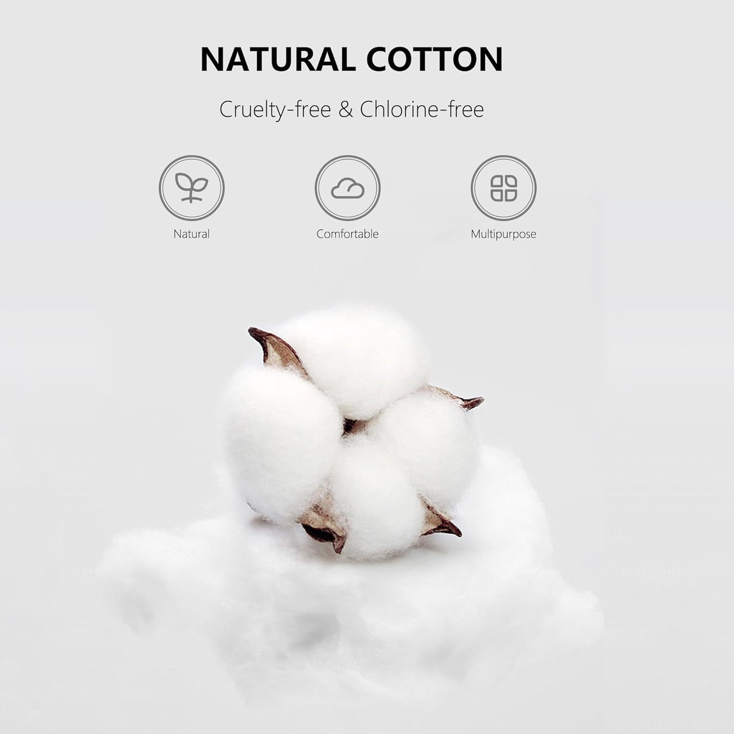 1200pcs Double Pointed Cotton Swabs Bamboo Precision Makeup Cleaning Tips