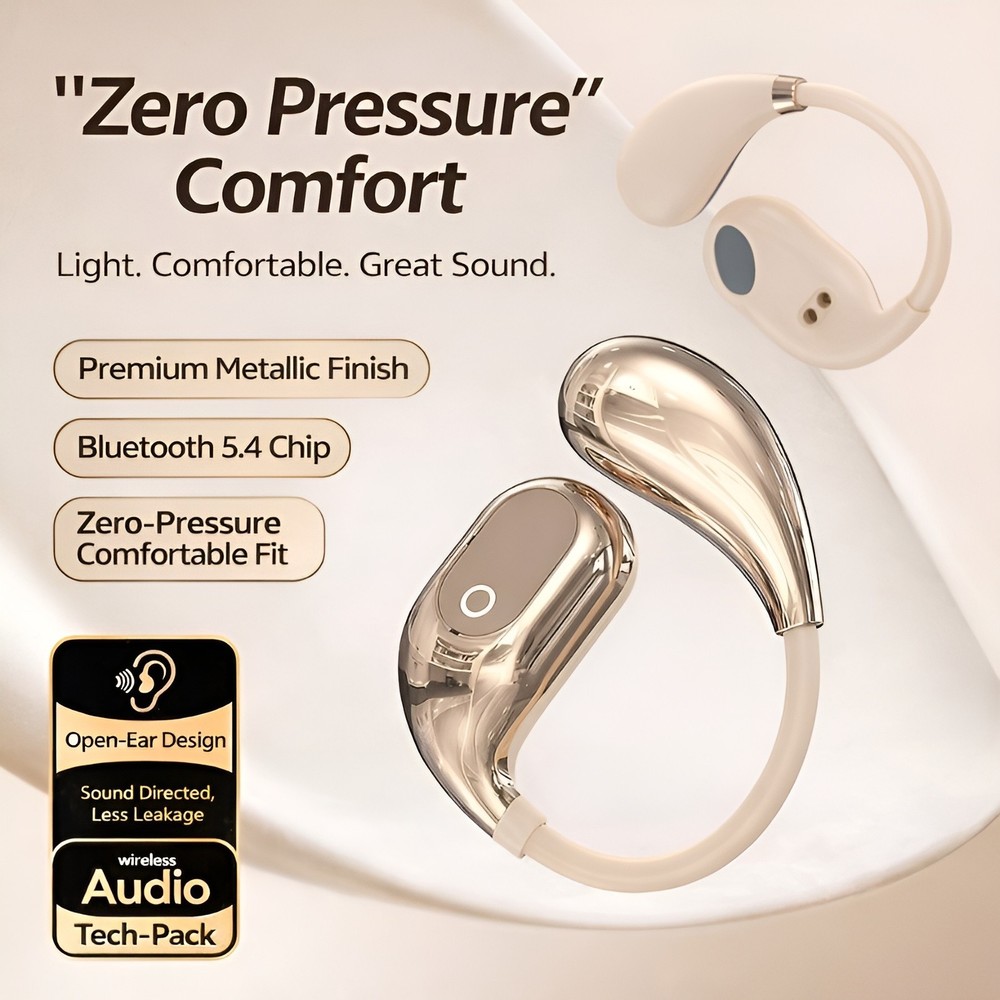 Open Ear Bluetooth Wireless Earbuds Ear Hook Noise Reduction Headphones