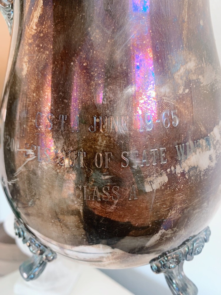 vintage trophy cup pitcher Silver Farmhouse
