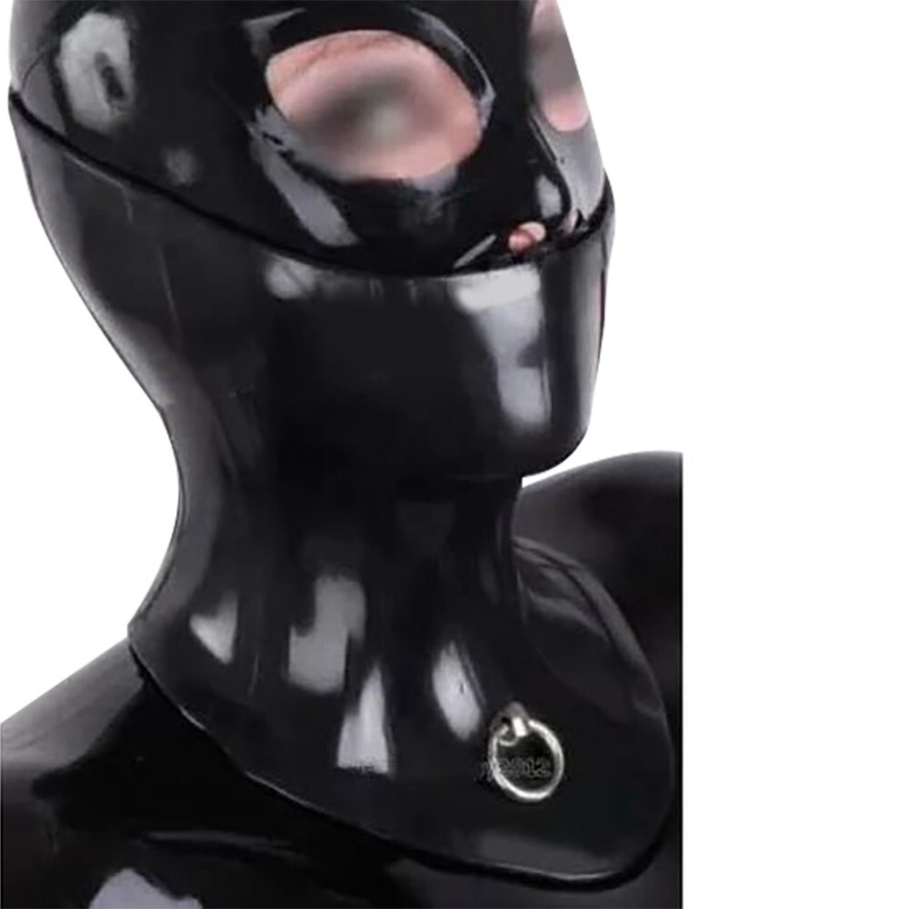 Black Latex Corset Collar Neck Stranglehold Rubber Neck Corset Collar Fetish US