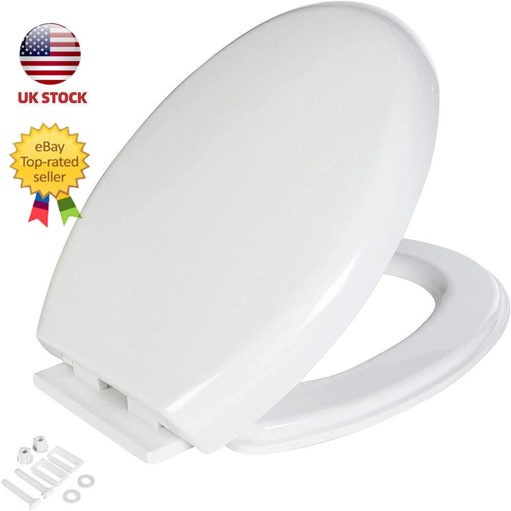 Heavy Duty UF Material Anti-Bacterial Oval Round Shape Soft Close Toilet Seat US