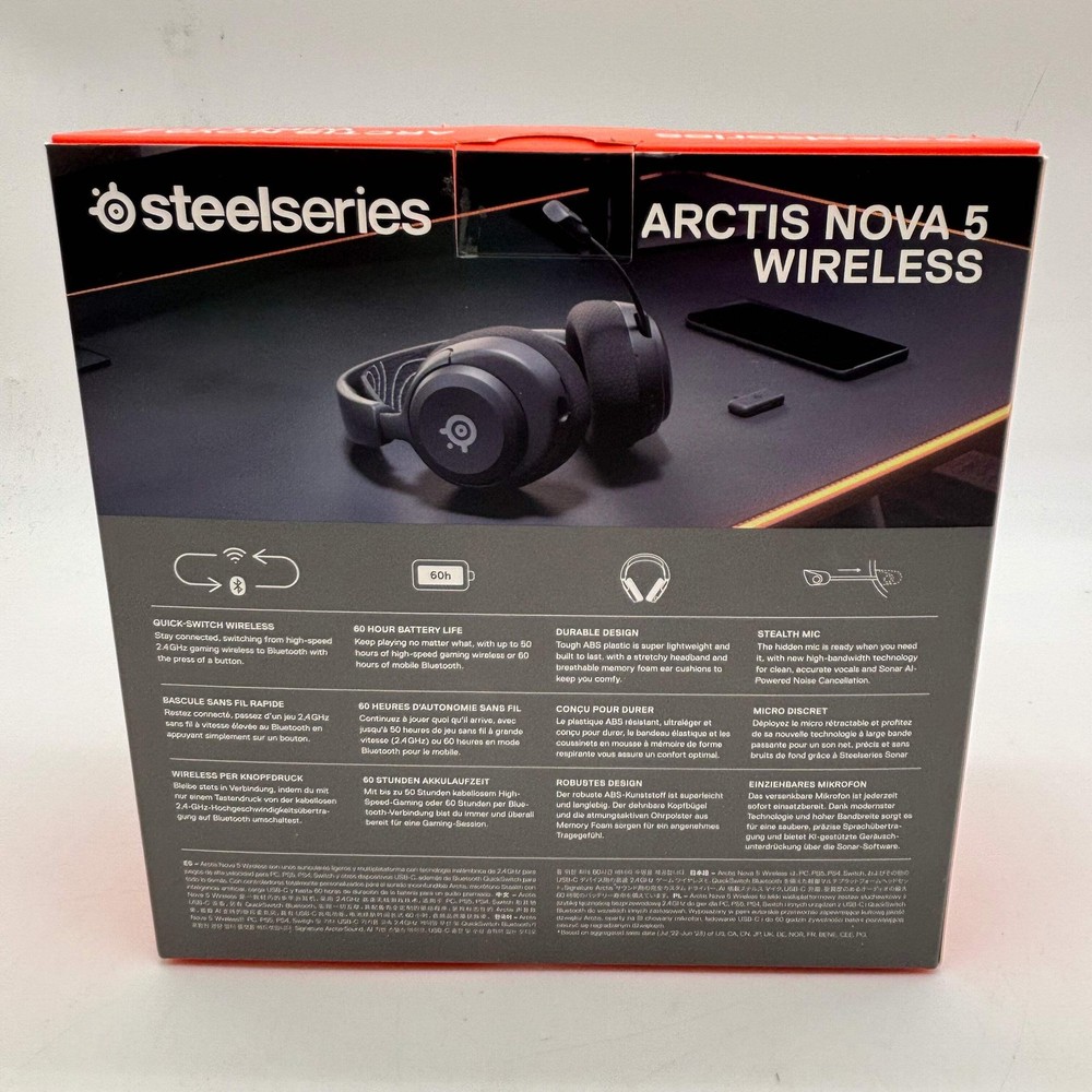 SteelSeries Arctis Nova 5 Black Wireless Gaming Headset Multi-Platform