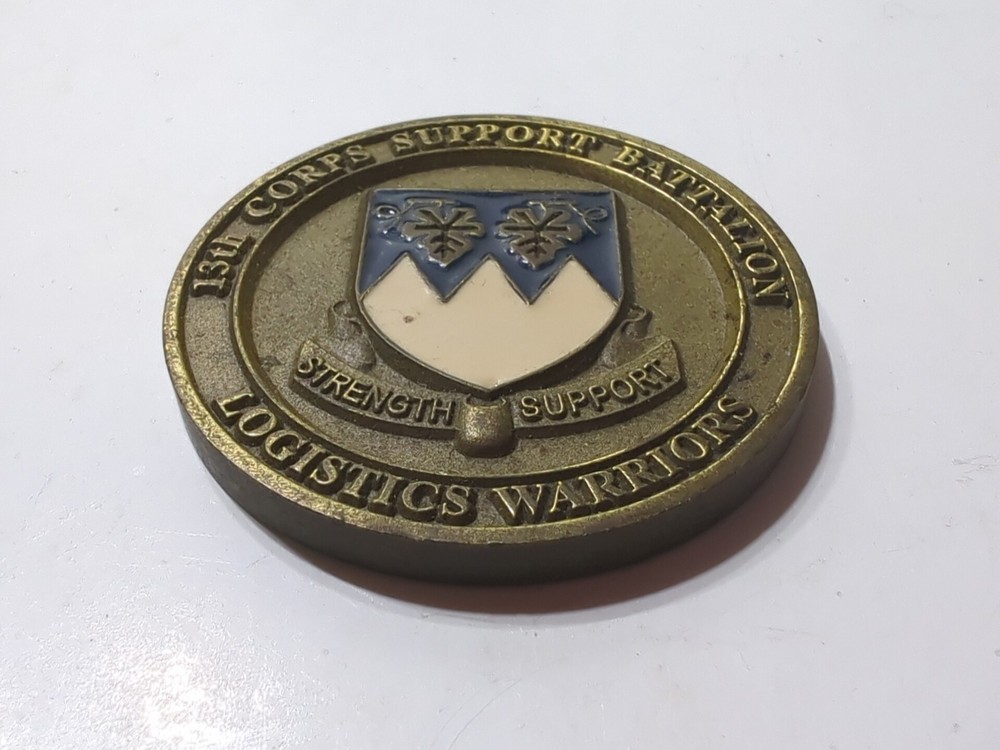 ✨VINTAGE✨ US Army 13th Corps Support Bn Command Challenge Coin Challenge Token