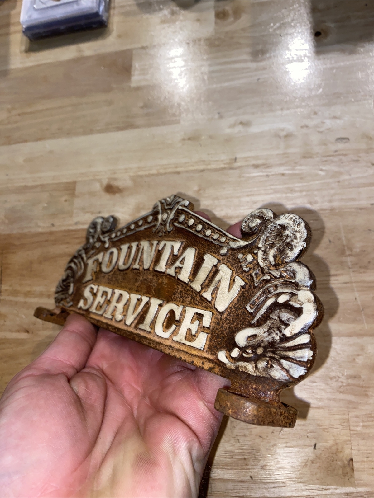 Coca Cola Cash Register Plaque Sign Coke Collector Soda Fountain Patina Metal