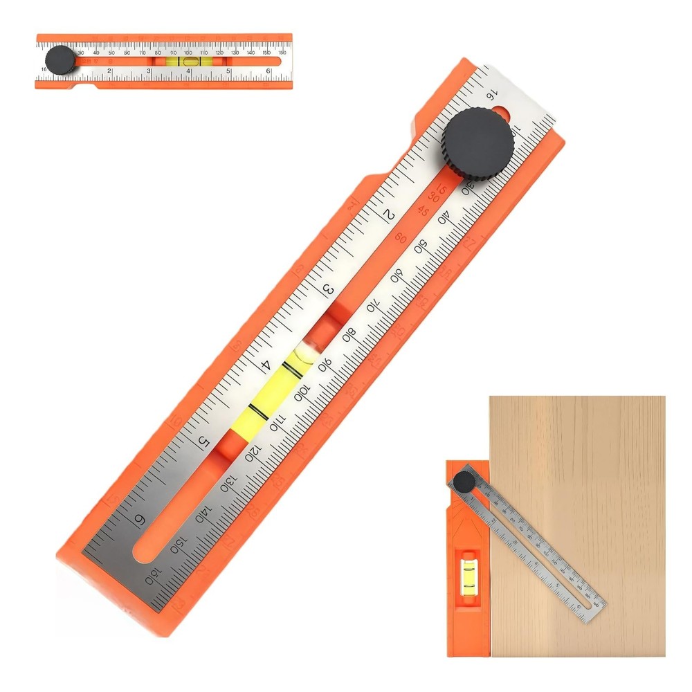 Adjustable Positioning Marking Protractor Tool, Multi-Angle Depth Measuring R...