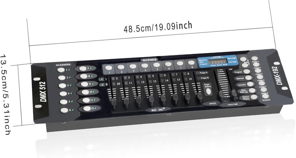 Versatile 192 Channel DMX Controller for Seamless DJ and Stage Lighting Control