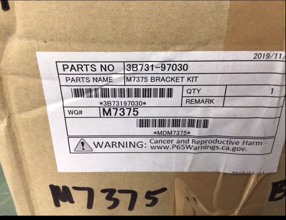 Kubota M7375 External Rear 3 P Bracket Kit 3B731-9703-0
