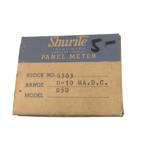 Shurite 850 Panel Meter 0-10 Milliampre. D.C.