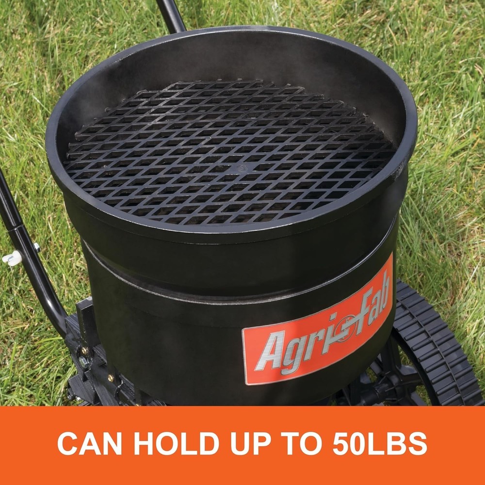 Efficient 50 lb Rust-Proof Broadcast Spreader for a Lush Lawn - Spring Ready!