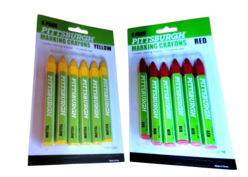 Pittsburgh  Yellow/Red Marking Crayons, 12 Pack