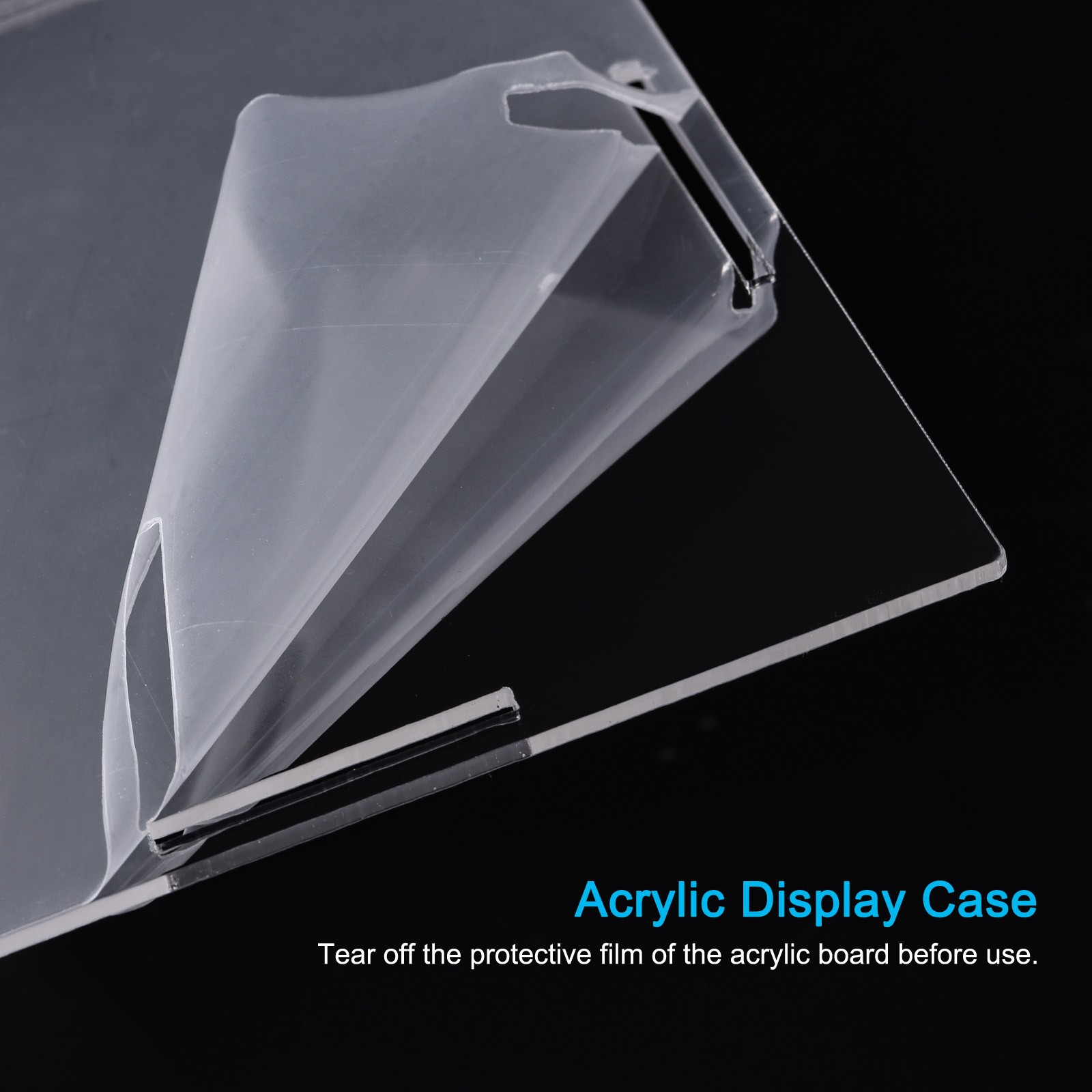Acrylic Display Case Plastic Box Cube Clear Assemble Dustproof Showcase