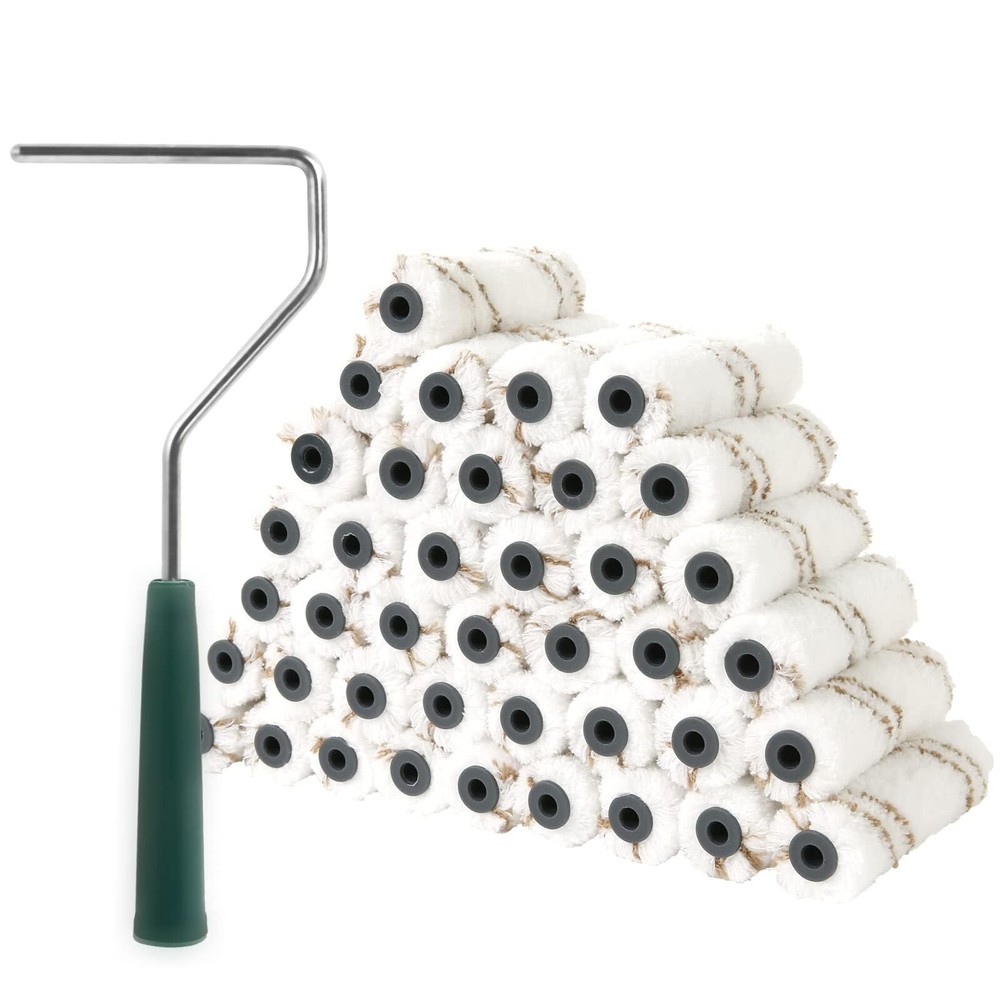 Microfiber Paint Roller 4 Inch, Small Paint Roller Covers 40 Pack Mini  Rollers