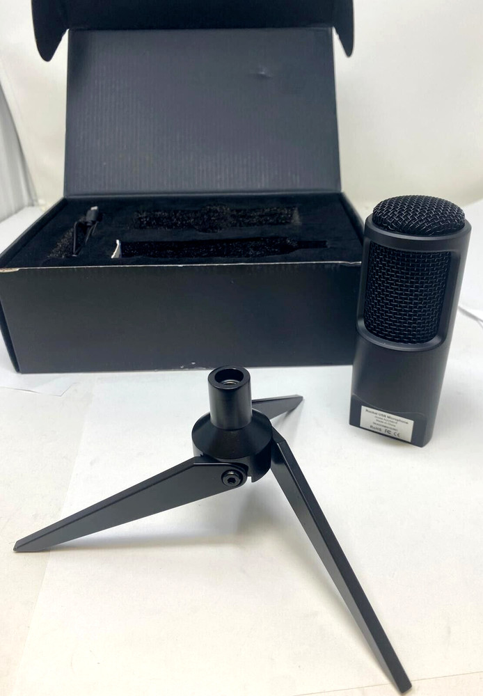 Aluratek Rocket Omnidirectional USB Studio Microphone for Podcast Streaming