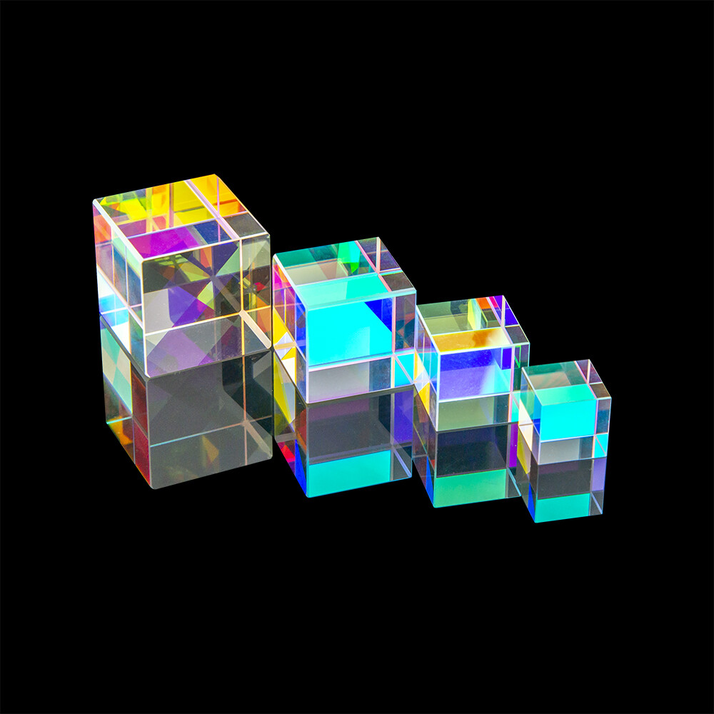 1PC Six-Sided Optical Prism Combine Cube Prism Beam Splitting Prism