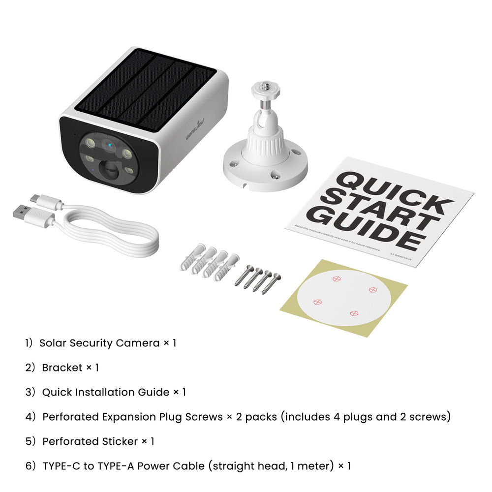 Wansview 3MP Wireless Solar Powered Security Camera Outdoor AI Motion Detection