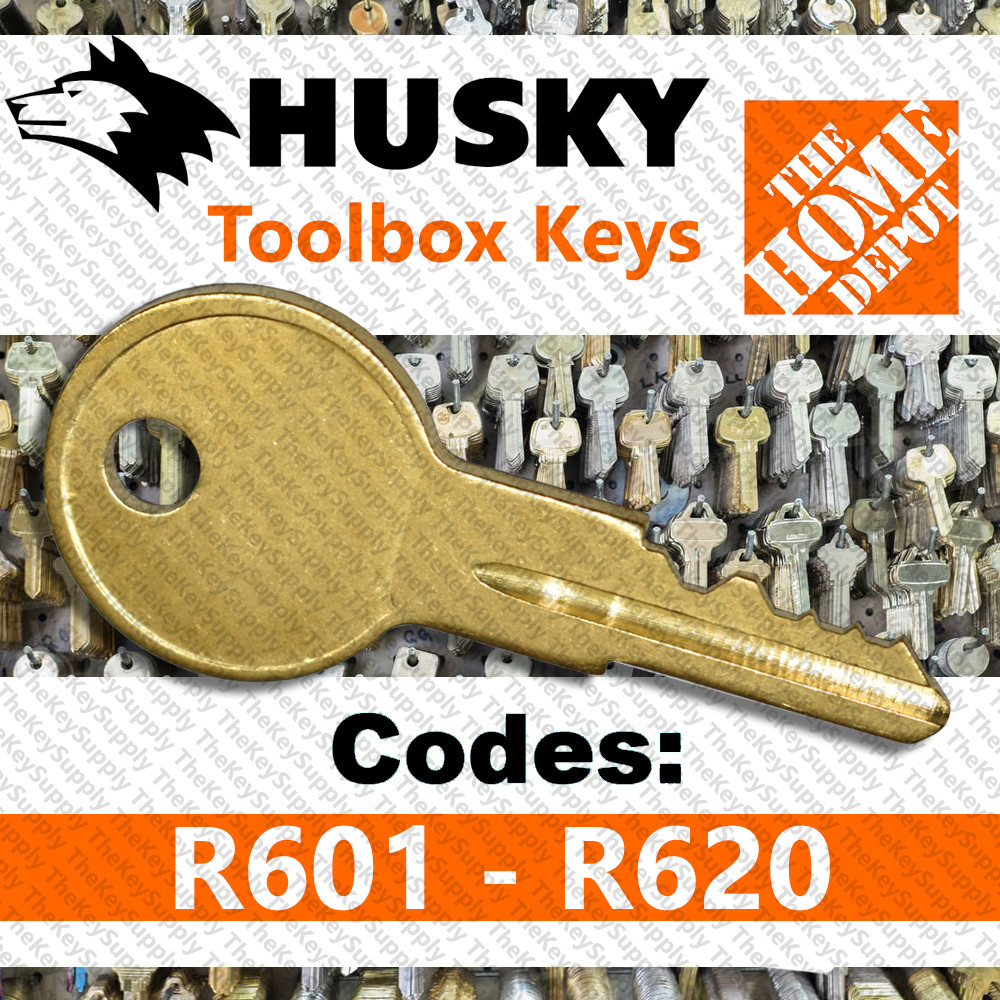 Husky Toolbox Replacement Key Cut to Code R601 - R620