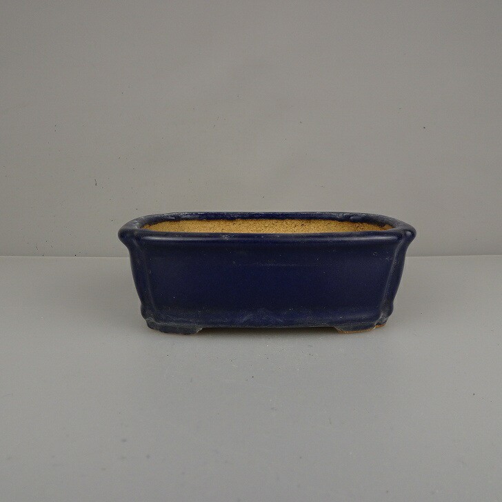 Tokoname Hattori Small Rectangular Bonsai Pot Glazed Used