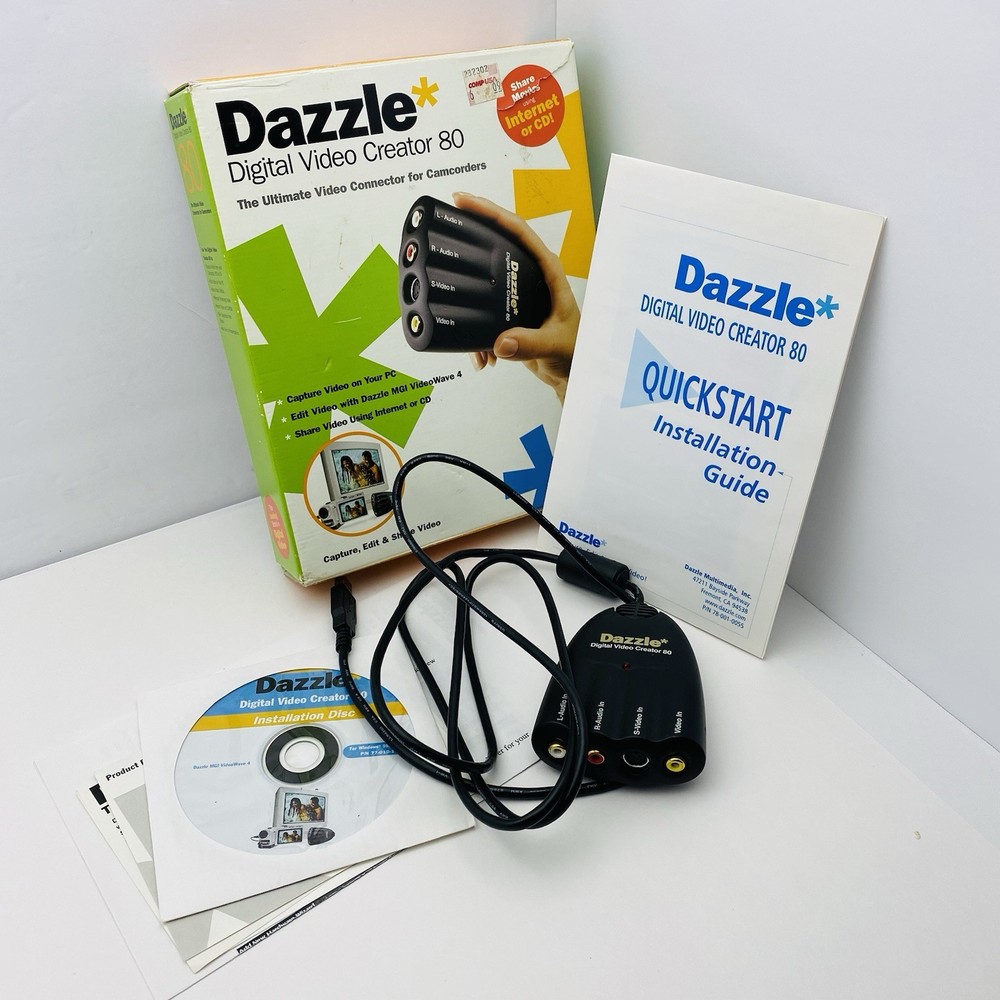 Dazzle Digital Video Creator 80 Includes Installation Disc & Guide