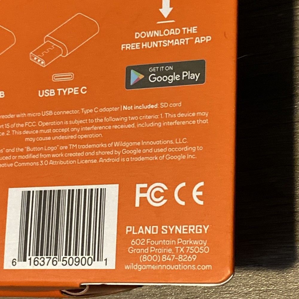 Wildgame Innovations SD Card Reader for Android Devices USB TYPE C and Micro USB