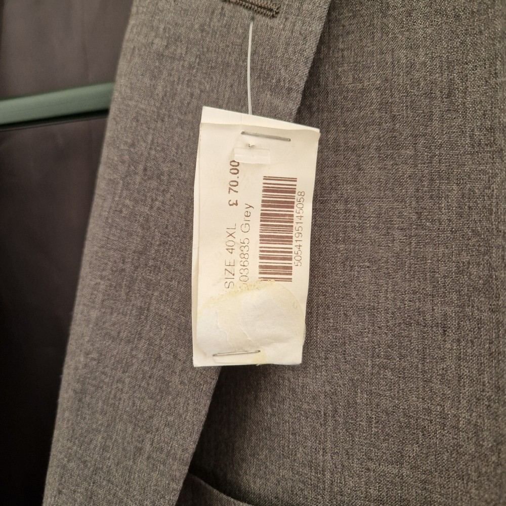 Occasions Suit Jacket, Grey Size 40 X Long BNWT