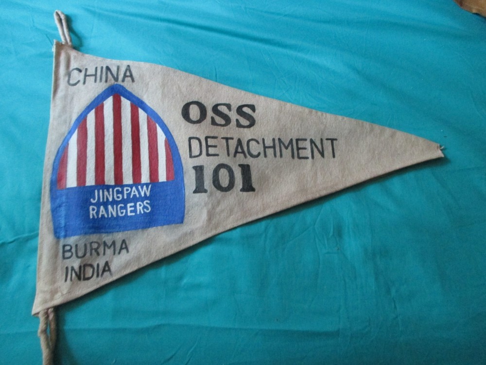 WWII OSS CBI JINGPAW RANGERS DET 101  PENNET FLAG