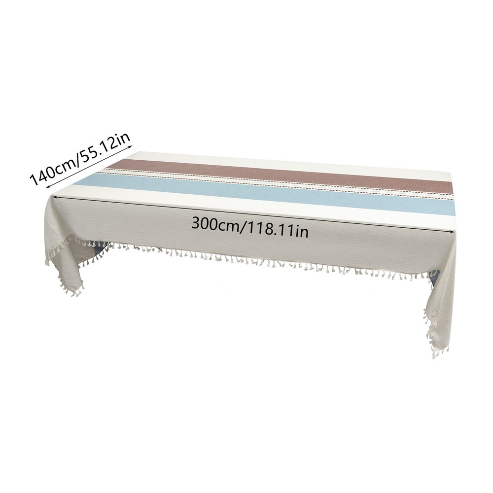 Rectangle Table Cloths Rustic Tablecloth Table Cover Waterproof 140*300cm US