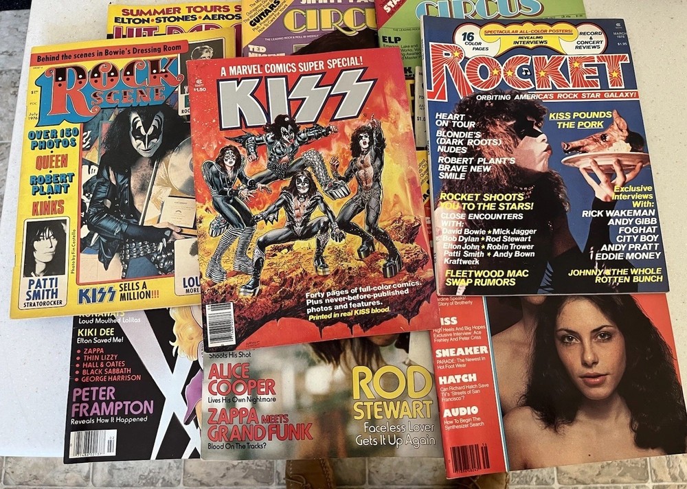 KISS Marvel Comic Super Special Blood #1 1977 - 12 Rare Magazine Lot Collection