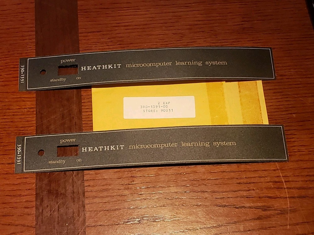 One New ET-3400 "Heathkit Label" #390-1391 for Microcomputer Learning System