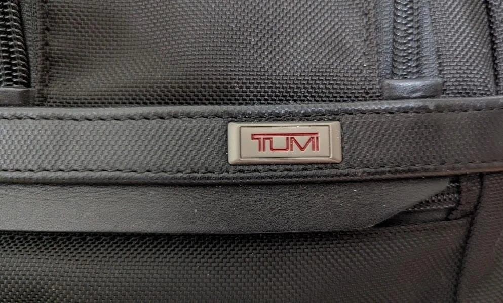 TUMI Black Briefcase Laptop Bag with Adjustable Strap Used