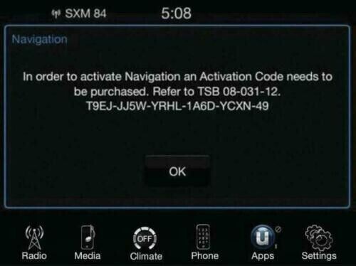 JEEP CHRYSLER DODGE RA3 navigation USA Uconnect 8.4 ACTIVATION CODE NAV unlock