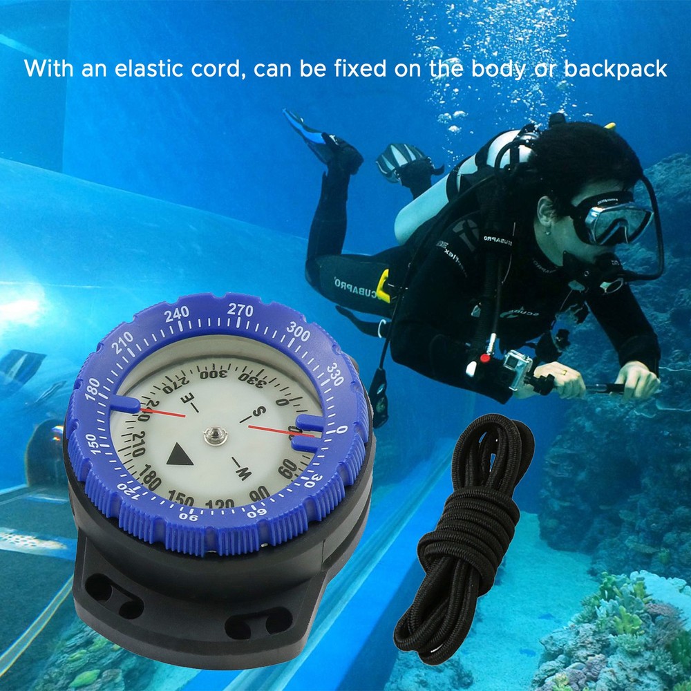 50M Underwater Diving Compass Luminous Dive Wrist Compass Waterproof CDSQ