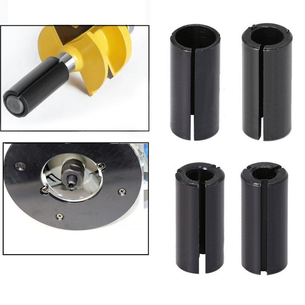 Router Bit Collet Chuck Driver Adapter 4pcs Conversion Set for Lathe Milling