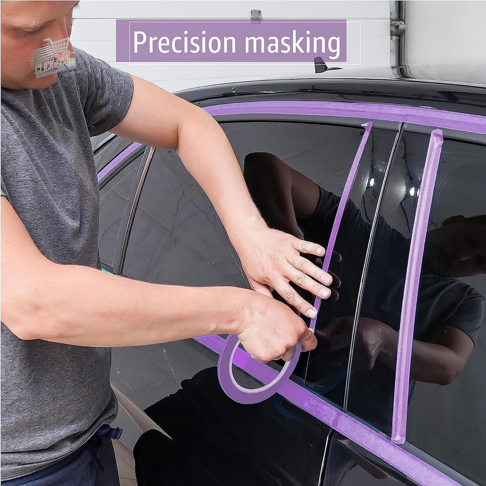 - Vinyl tape for precision masking, adaptable end line, conformable