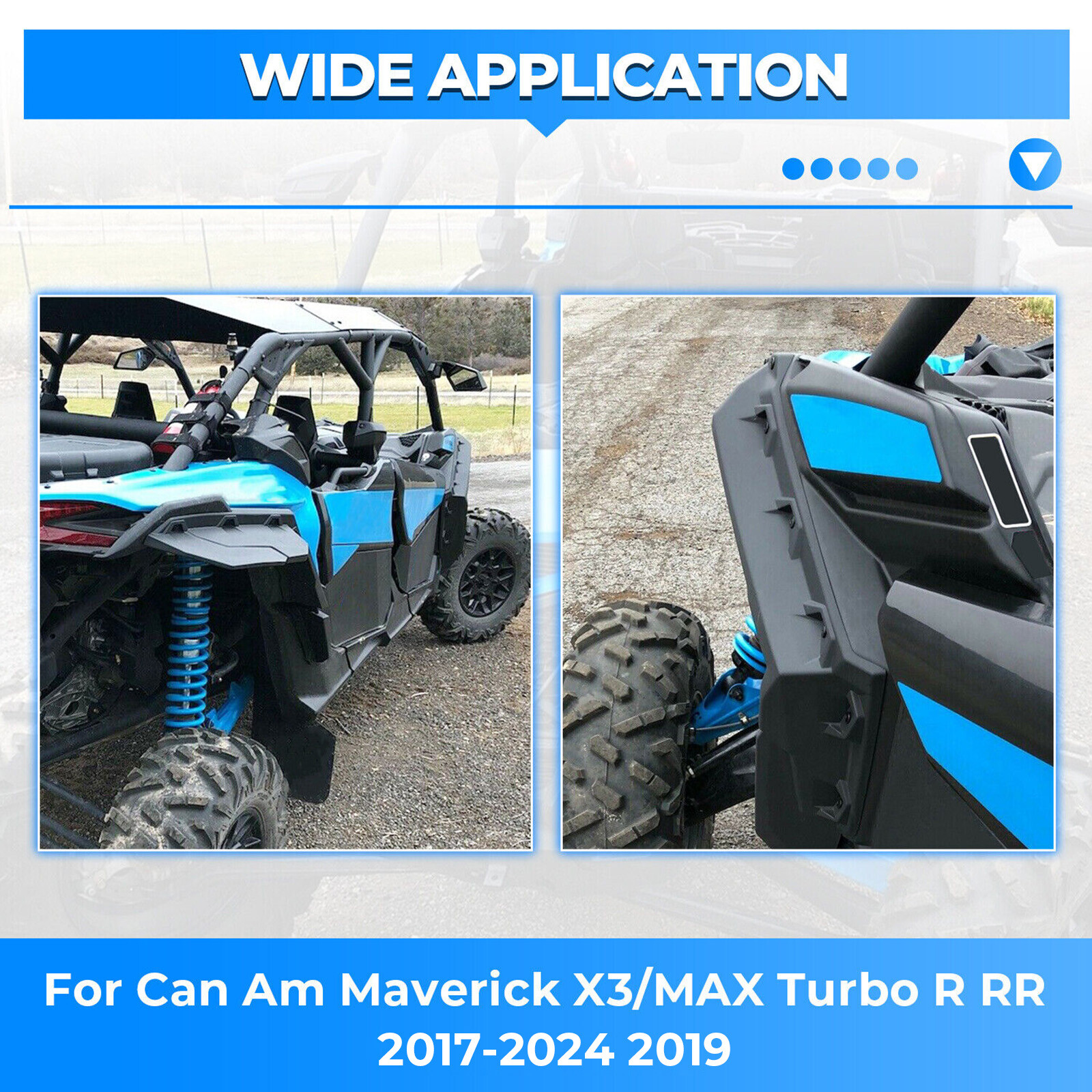 Extended Fender Flares Kit For Can Am Maverick X3/MAX Turbo R RR 2017-2024 2019