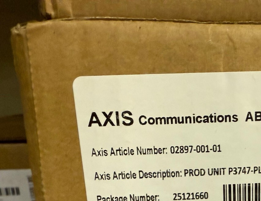 Axis P3747-PLVE Multi Sensor Outdoor Network Camera | 02897-001 | NEW BULK PKG