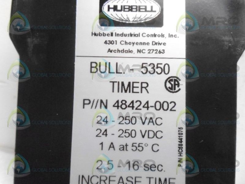 HUBBELL 48424-002 TIMER UNMP