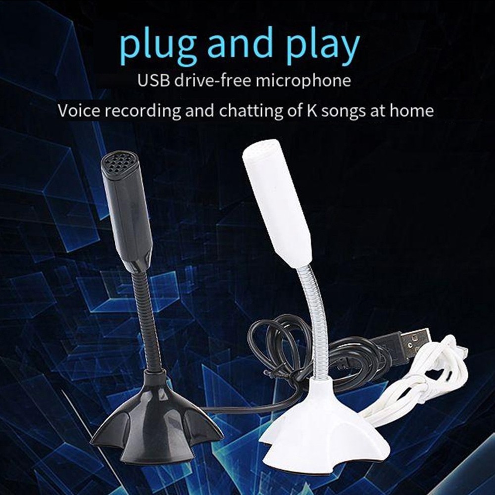 USB Laptop Microphone Voice Mic High Sensitivity Studio Speech Mic Stand1381