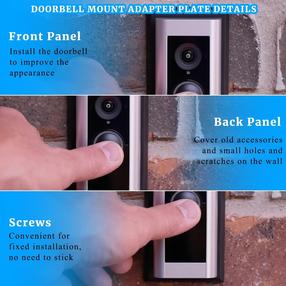 Doorbell Mounting Bracket Adapter Plate Compatible with Nutone M&S Intercom R...